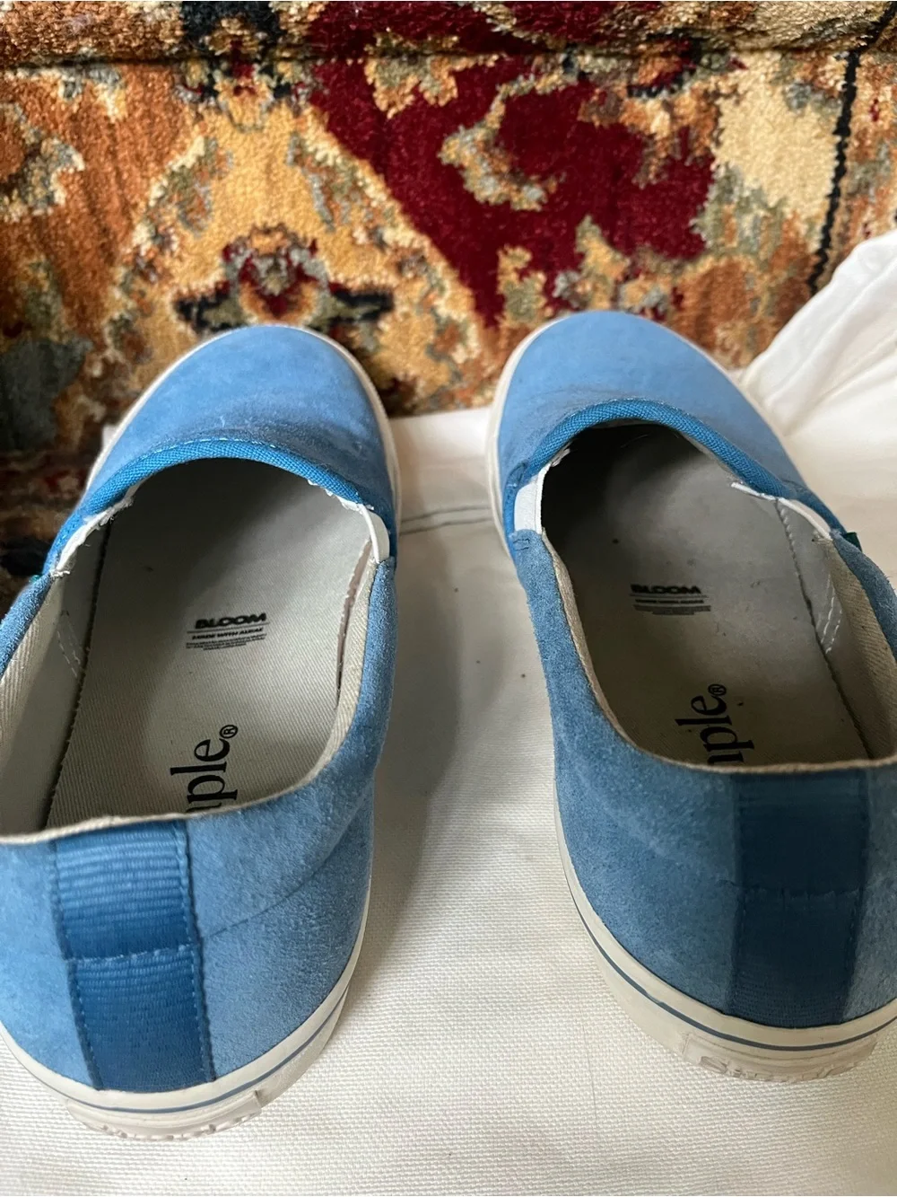 Blue Suede Slip On Sneaker Size 9